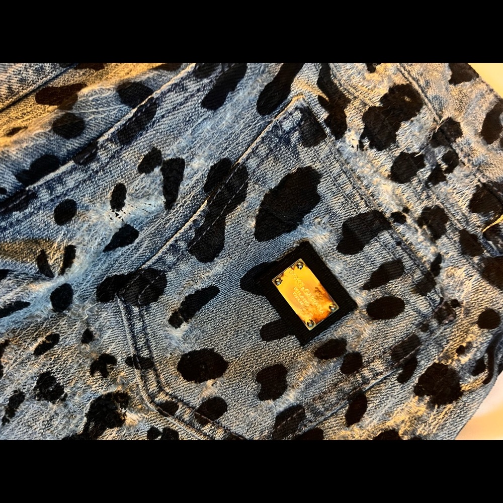 Leopard Print sz 38 Euro Dolce & Gabbana Runway Jeans - Picture 7 of 11